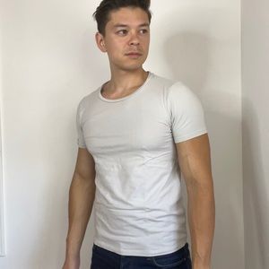 ASOS Muscle t-shirt off/white